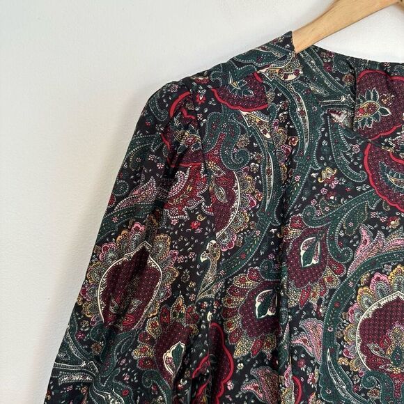 E.D Michaels Vintage Women’s Intricate Damask Dark Paisley Drop Waist Midi Dress - Picture 8 of 16